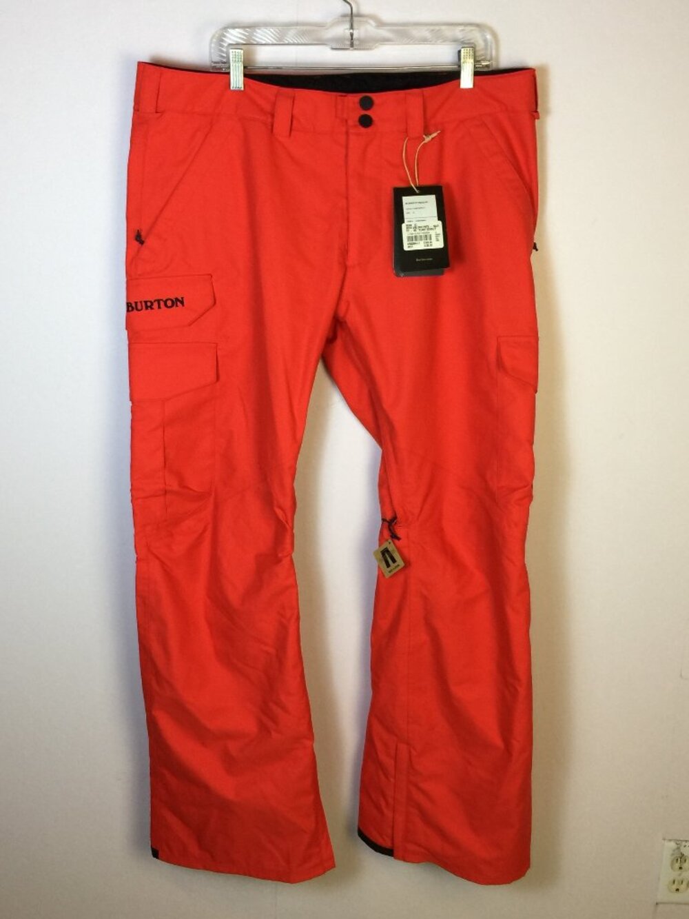New! Burton Snow Pants Mens XL Red Snowboard Ski Cargo Living Lining Insulated